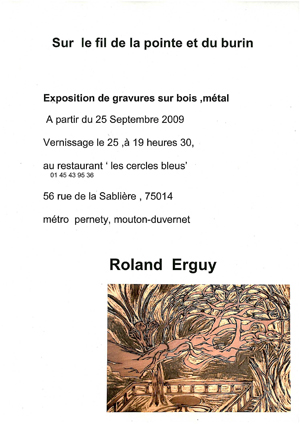 Roland Erguy, annonce expo